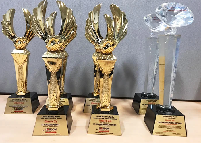 London Political Summit & Awards trophy, recognition for political and diaspora leadership